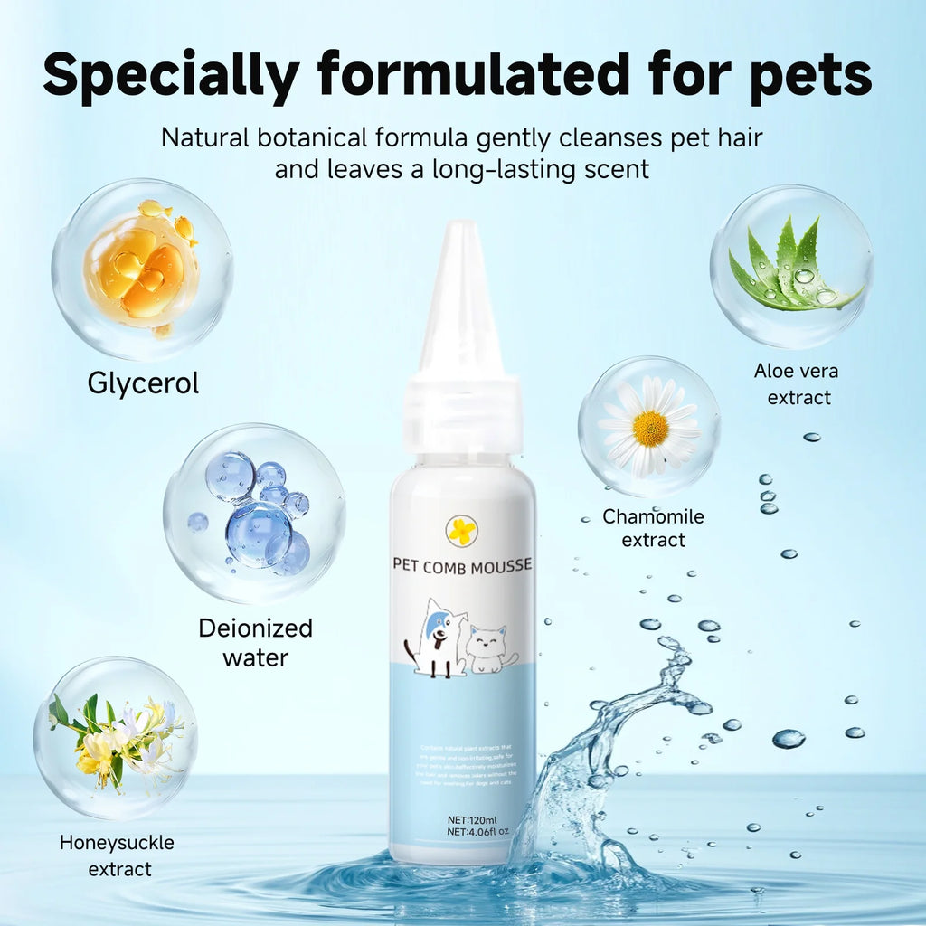 3-In-1 Pet Steam Brush Set for Dogs & Cats, Grooming Comb with Spray, Defur Tool, Water-Assisted Hair Removal, Spritz Brush, Multi-Purpose Kit, Undercoat Rake, Deshedding Brushes, Dematting Brush.