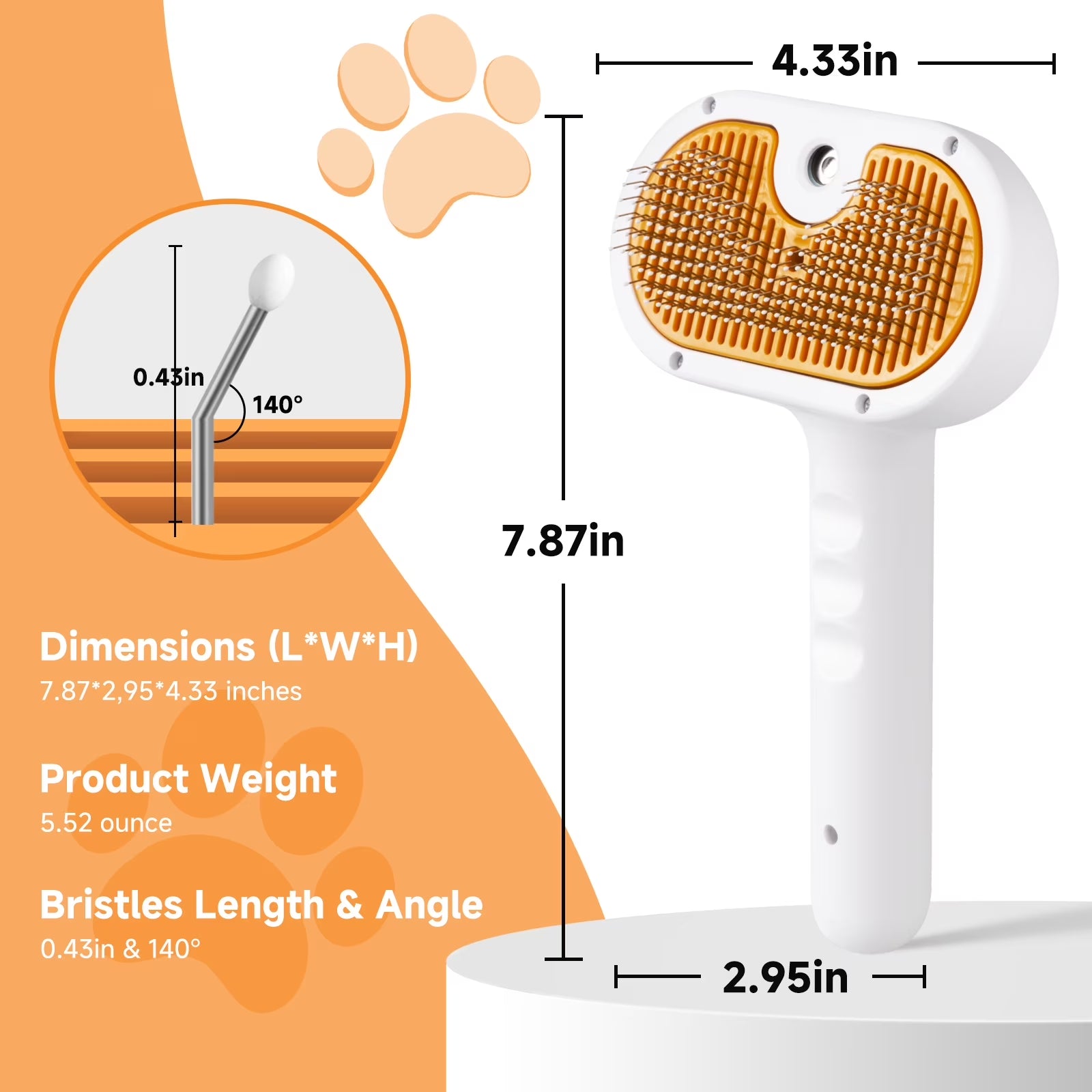 3-In-1 Pet Steam Brush Set for Dogs & Cats, Grooming Comb with Spray, Defur Tool, Water-Assisted Hair Removal, Spritz Brush, Multi-Purpose Kit, Undercoat Rake, Deshedding Brushes, Dematting Brush.