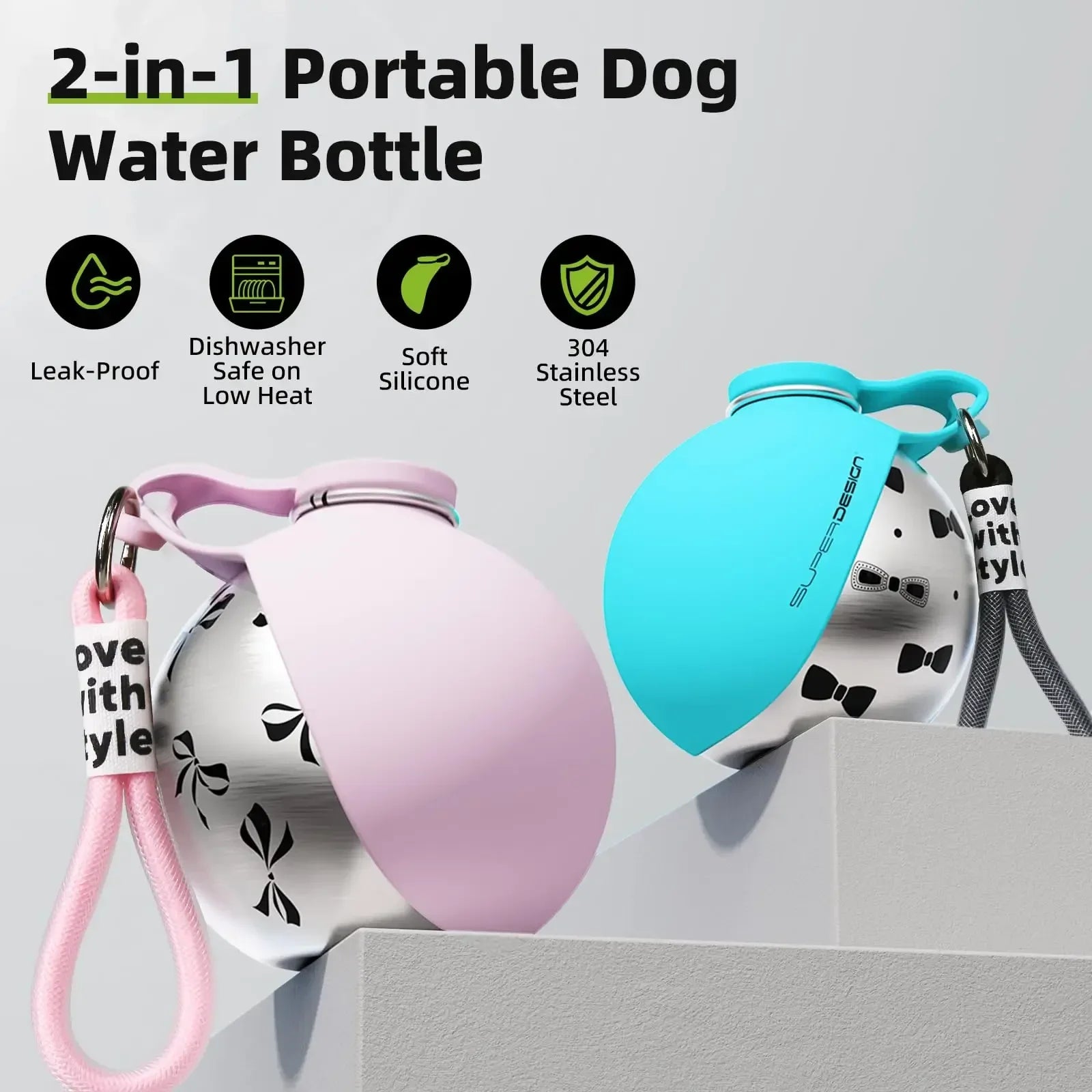  Portable Leak Proof Pet Drinking 