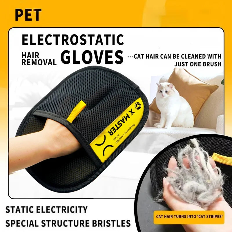 Pet Hair Remover Gloves Electrostatic for Cats Dogs
