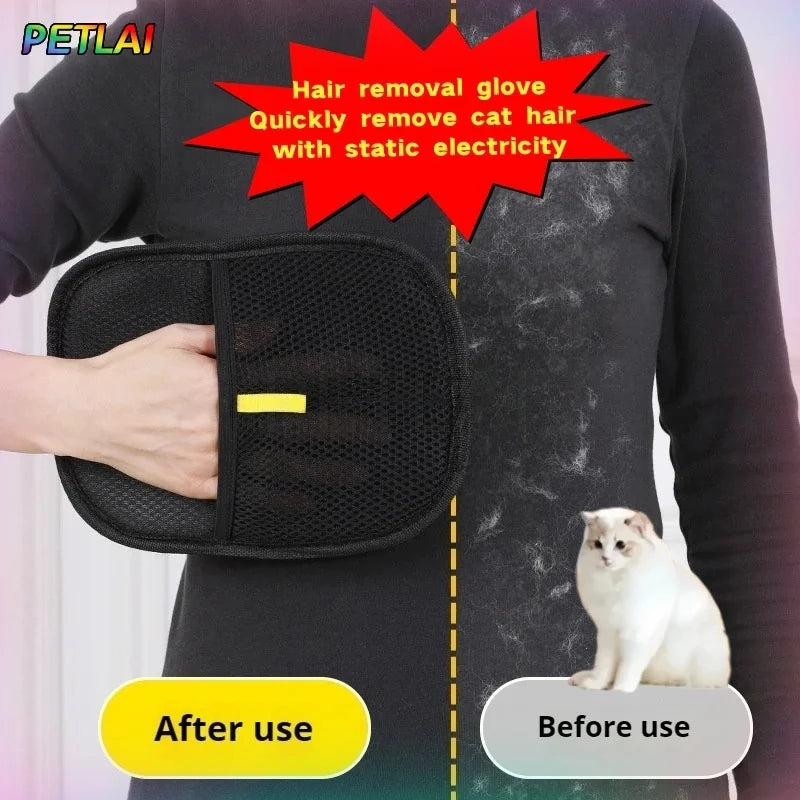 Pet Hair Glove Removal Cat Grooming Reusable Electrostatic