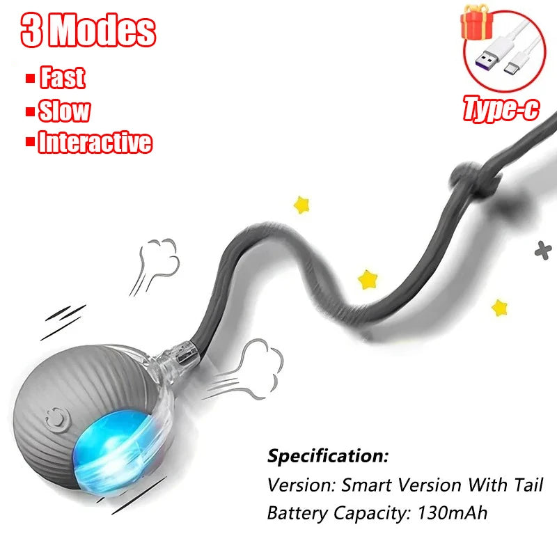 New Cat Interactive Ball Toy Automatic Rolling Ball 