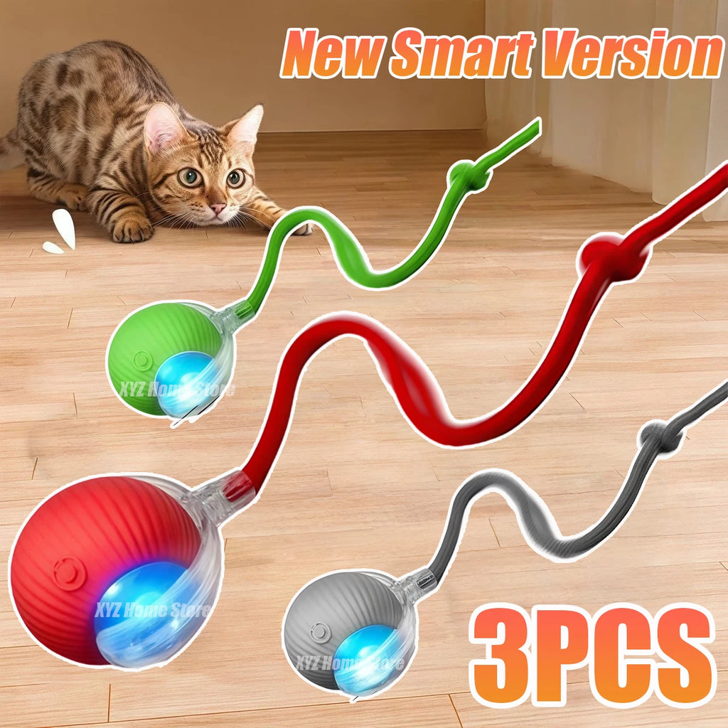 New Cat Interactive Ball Toy Automatic Rolling Ball 