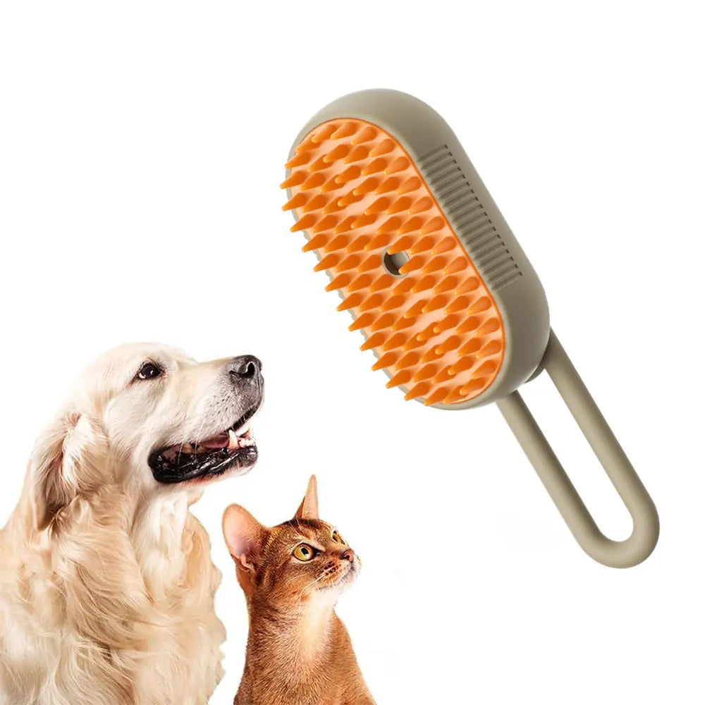 Dog Cat Steamy Brush Spray Massage 3 In1 Rechargeable