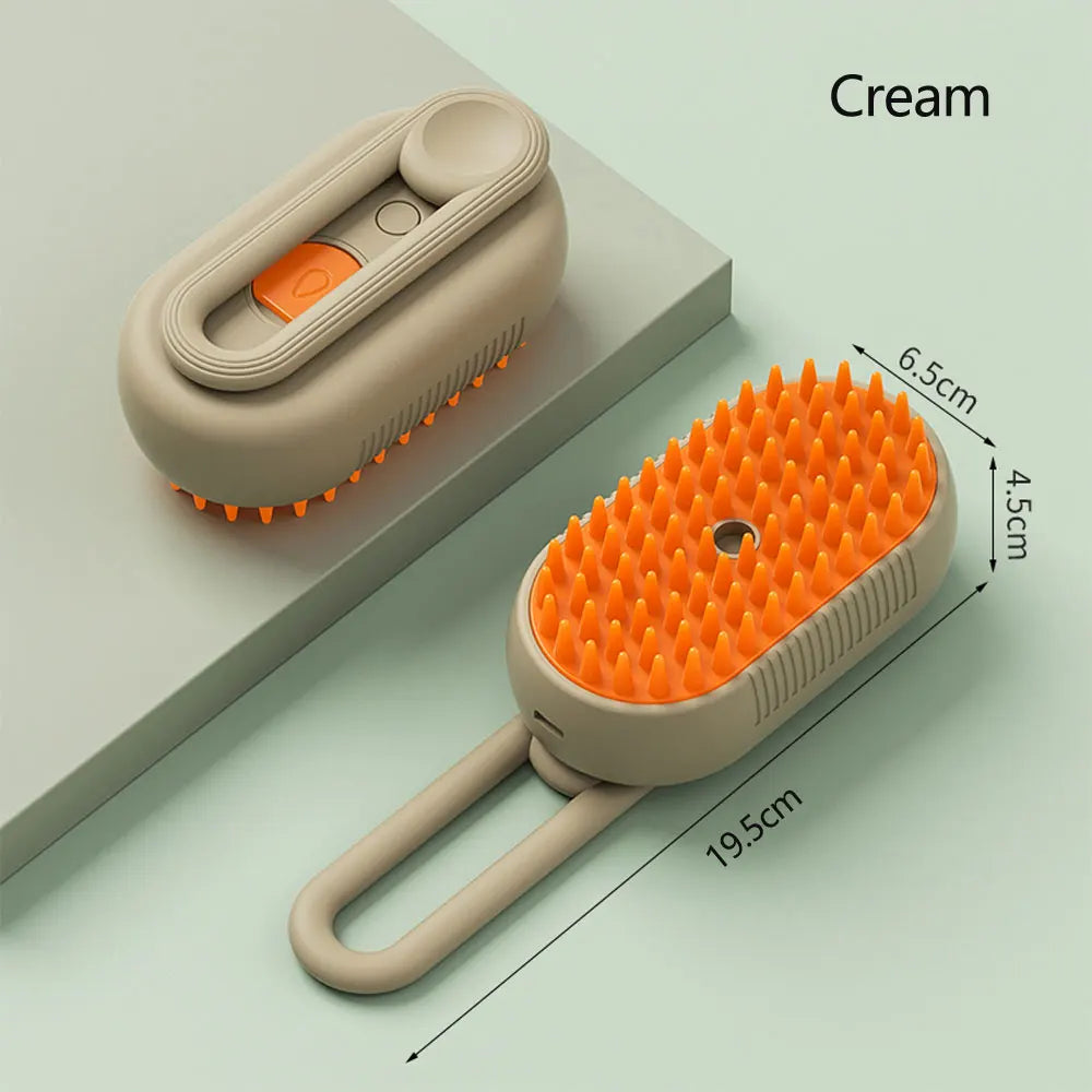 Dog Cat Steamy Brush Spray Massage 3 In1 Rechargeable