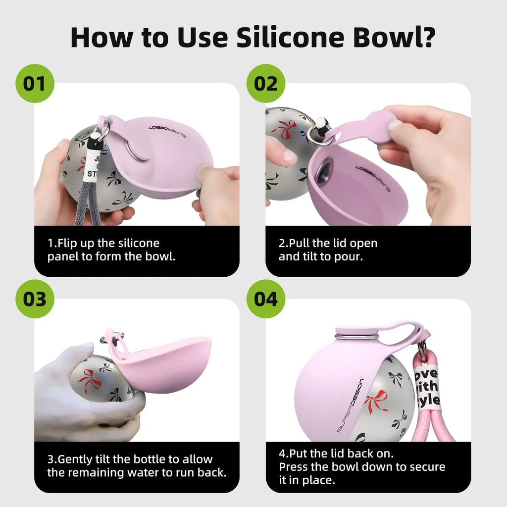  Portable Leak Proof Pet Drinking 